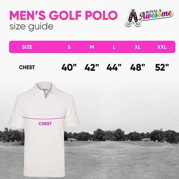 Royal & Awesome new red men's golf polo, size XXL - Picture 4 of 7